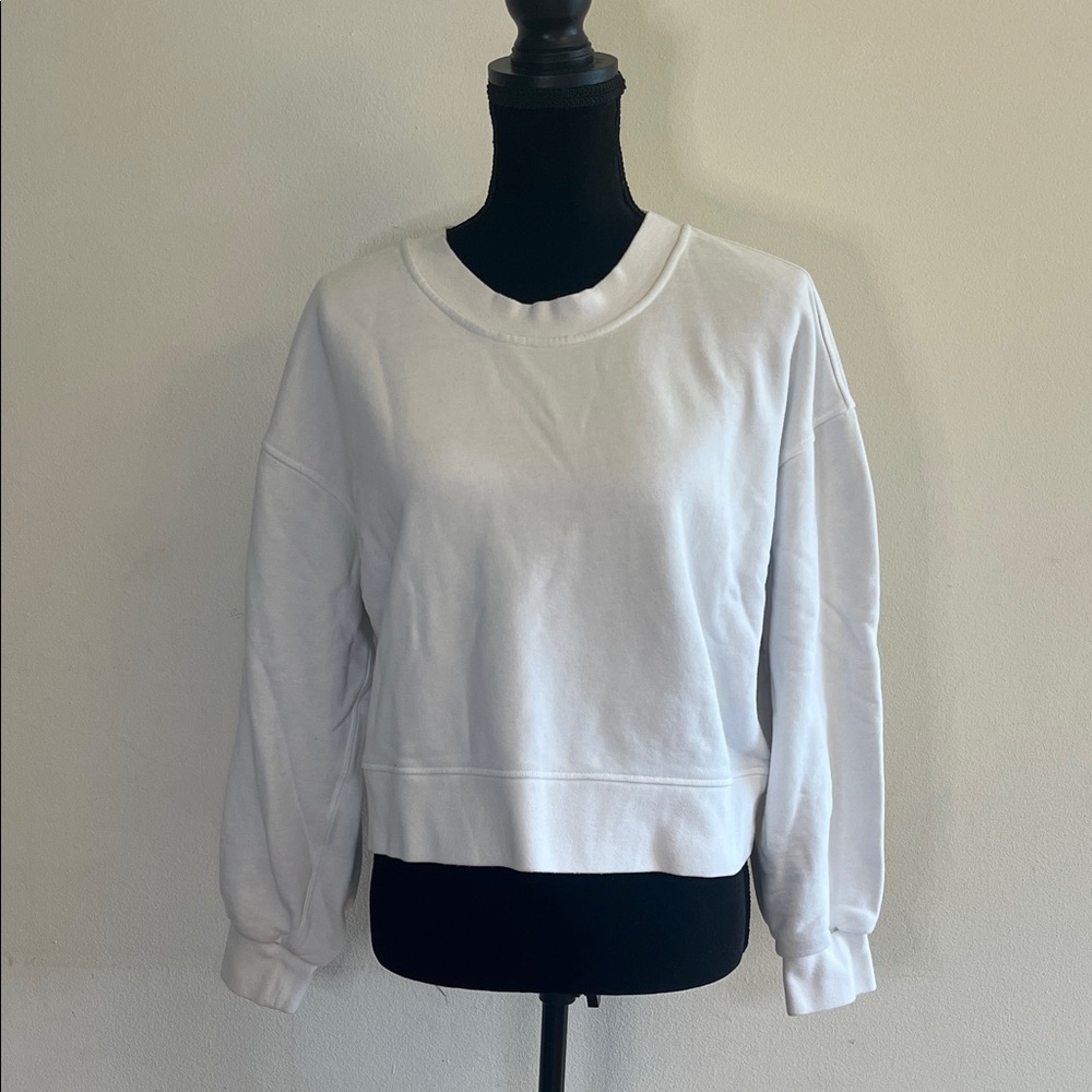 Lululemon Athletica White Crewneck Pullover
